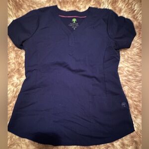 Healing Hands Navy Scrub Top